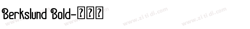 Berkslund Bold字体转换